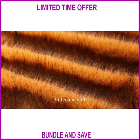 Cropped Faux Fur Jacket Open Front Fluffy Winter Coat Women's Outerwear - Picture 8 of 8